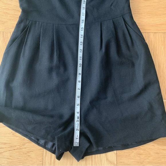 Loeffler Randall 4 Wool Silk Romper Black Pleated Pockets - Picture 10 of 10